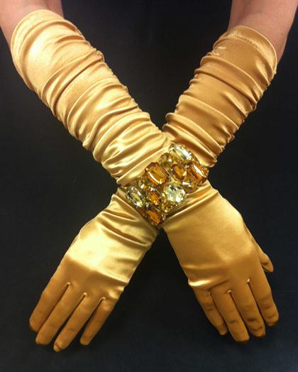 GoldScrunchyGloves - Gold