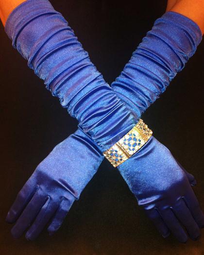 RoyalBlueScrunchyGloves - Royal Blue