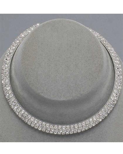 3StrandSilverChoker - Silver