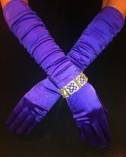 PurpleScrunchyGloves - Purple