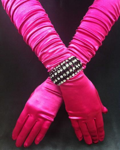 FuchsiaScrunchyGloves - Fuchsia