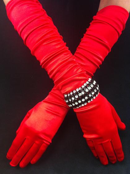 RedScrunchyGloves - Red