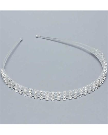 3StrandRhinestoneHeadband - Silver