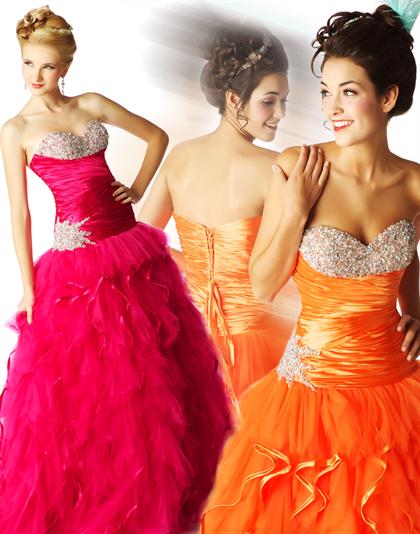6143HR - Fuchsia, Orange