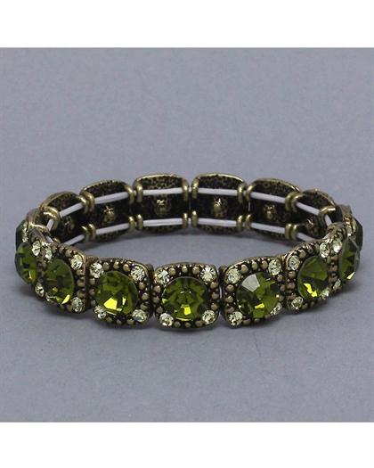 OliveGreenStretchableBracelet - Olive Green