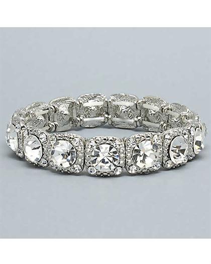 SilverStretchableBracelet - Silver