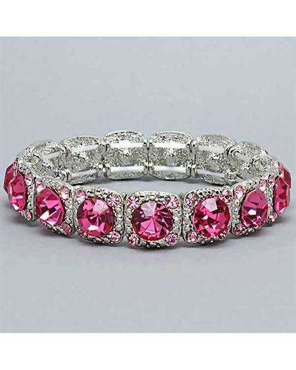 PinkStretchableBracelet - Pink