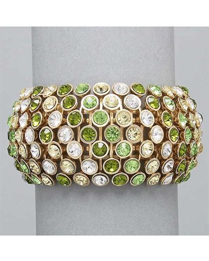 7StrandGreenMultiBracelet - Green Multi