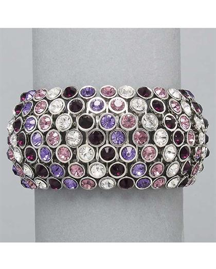 7StrandPurpleMultiBracelet - Purple Multi