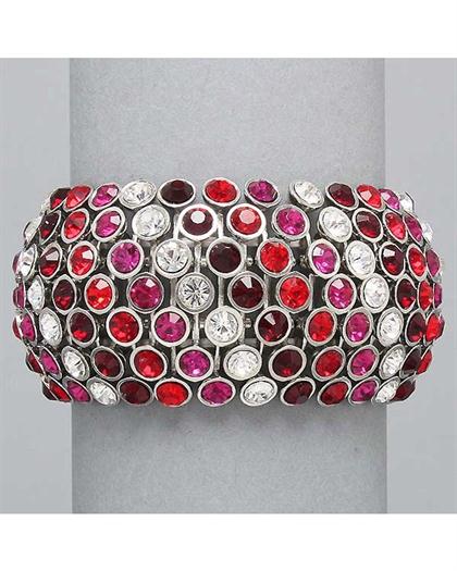 7StrandRedMultiBracelet - Red Multi