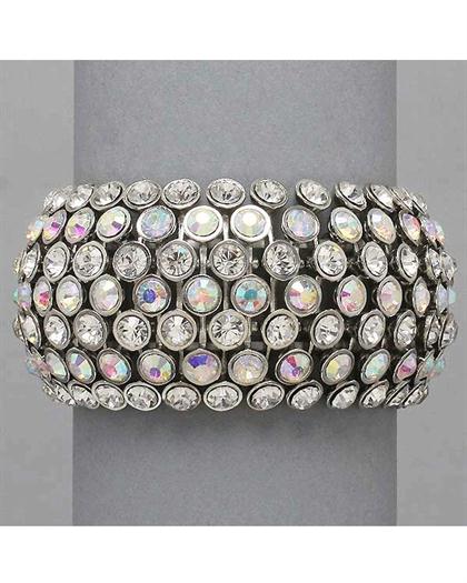 7StrandIridescentSilverBracelet - Iridescent Silver