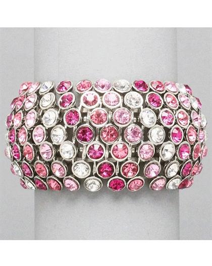 7StrandPinkMultiBracelet - Pink Multi