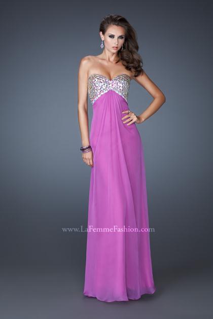 2014 Multicolor Beaded La Femme Prom Dress 18695