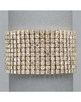 10 Strand Gold Rhinestone Bracelet