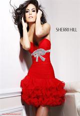 2012 Sherri Hill Prom Dresses 1473.  Available in Black, Light Blue, Pink, Red, White, Yellow