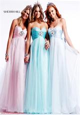 2012 Sherri Hill Prom Dresses 2406.  Available in Aqua/Silver, Blue/Silver, Coral/Silver, Lilac/Silver, Pink/Silver