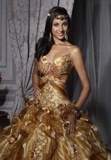 2012 Tiffany Prom Dresses 26687.  Available in Fuchsia/Candy Pink, Gold/Coffee, Silver/White