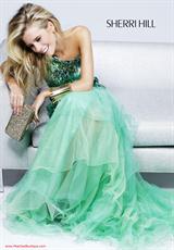 2012 Sherri Hill Prom Dresses 2802.  Available in Green, Purple