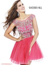 2012 Sherri Hill Prom Dresses 2814.  Available in Black, Coral, Light Pink, Nude, White