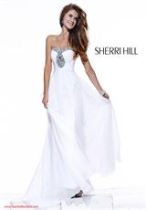Sherri Hill 2845.  Available in Emerald/Emerald, Fuchsia/Fuchsia, Ivory, Light Blue, Light Pink, Lt Blue/Multi, Lt Pink/Multi, Neon Orange, Neon Pink, Nude/Nude, Orange, Orange/Ab, Purple/Purple, Red, Royal/Royal, Teal, White/Multi