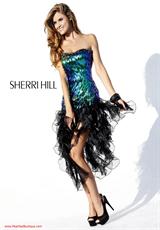 2012 Sherri Hill Prom Dresses 2887.  Available in Black/Turquoise