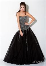 Jovani 3361.  Available in Black/Silver