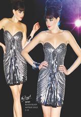 2012 MacDuggal Prom Dresses 3470T.  Available in Antique Gold, Black/Silver
