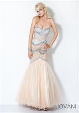 Jovani 3732.  Available in Aqua, Nude