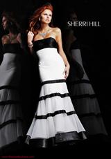 2012 Sherri Hill Prom Dresses 3814.  Available in Black/White