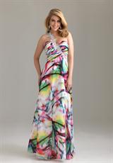 2012 Night Moves Prom Dresses 6502W.  Available in Lime, Print, Watermelon
