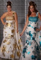2012 Fabulouss Plus Size Prom Dresses 75899F.  Available in Ivory/Gold, White/Turquoise