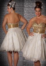 2012 Fabulouss Plus Size Prom Dresses 76313F.  Available in Ivory/Gold
