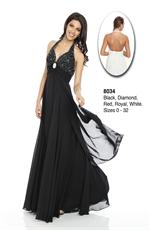 2012 WOW Prom Dresses 8034.  Available in Black, Diamond, Red, Royal, White