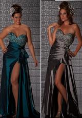 2012 Fabulouss Plus Size Prom Dresses 81606F.  Available in Charcoal, Peacock
