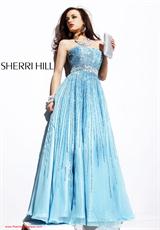2012 Sherri Hill Prom Dresses 8437.  Available in Light Blue, Light Pink, Nude, White