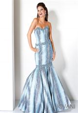 2012 Jovani Prom Dresses 9345.  Available in Blue/Multi, Lavender/Multi, White/Multi