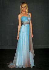 Evenings By Allure A319.  Available in Sky/Brown, Turquoise Ombre