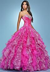 2012 Landa Pageant Dresses AQ10.  Available in Bright Yellow, Paris Blue, Peony/Pink, Tangerine, Tropical Peach