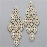 Iridescent Chandelier Gold Earrings