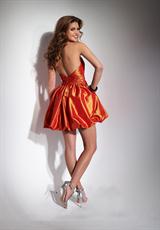 2012 Flirt Prom PF2001.  Available in Clementine, Fuchsia, Peacock Blue, Sugar Plum