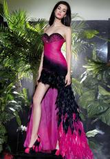 Alyce 2162.  Available in Black/Fuchsia