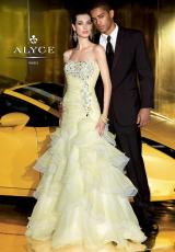 Alyce 6004.  Available in Coral/White, Lilac/White, Yellow/White