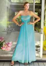 Alyce 6044.  Available in Lemon Yellow, Light Turquoise, Pink, Royal, White