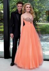 Alyce 6045.  Available in Aqua, Coral, Purple