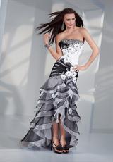 2012 Alyce Prom Dresses 6817.  Available in Black/White, White/Fuchsia