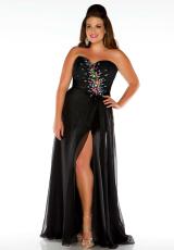 Cassandra Stone II Plus Size 64385K.  Available in Black/Multi, Peacock
