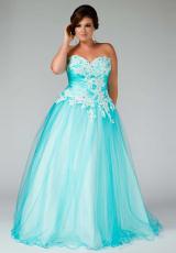 Fabulouss Plus Size 76429F.  Available in Aqua, Lilac