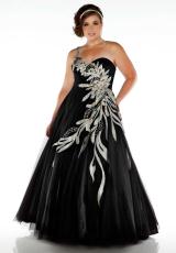 Fabulouss Plus Size 81851F.  Available in Black/Silver