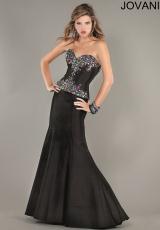 Jovani 2218.  Available in Black/Multi, Off White/Multi