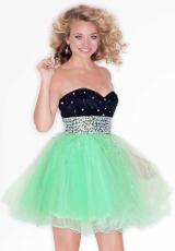Mori Lee Sticks and Stones 9203.  Available in Black/Champagne, Black/Mint